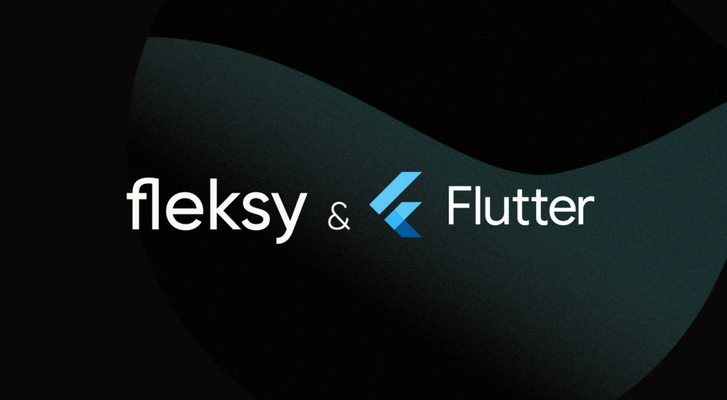 The image is an abstract picture representing Flutter custom keyboard with Fleksy